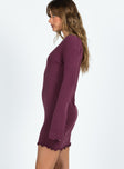 product Princess Polly High Neck  Granger Knit Mini Dress Mauve