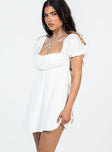 product Princess Polly Square Neck  Let's Dance Mini Dress White Petite