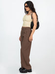 product Princess Polly High Waisted Pants  Archer Pants Brown Petite