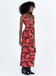 product Princess Polly High Neck  Lauers Maxi Dress Red Floral / Black