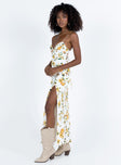 product Princess Polly Crew Neck  Lingarna Maxi Dress White / Yellow