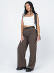 product Princess Polly High Waisted Pants  Archer Pants Dark Brown