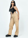 product Princess Polly  Fallout Mid Rise Cargo Pants Beige