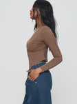 Rennes Twist Front Top Brown