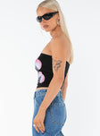 product Princess Polly Sleeveless Crew Neck  Jasmyne Tube Top Black / Pink