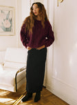 product Anaya Oversized Sweater Burgundy Princess Polly  Cropped 