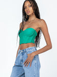 product Princess Polly Sleeveless Sweetheart  Endless Love Mesh Corset Top Green