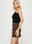 product Selby Mini Skirt Brown Polka Dot Princess Polly  Mini Skirts 