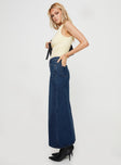 product Saige Denim Maxi Skirt Mid Wash Princess Polly  Midi Skirts 