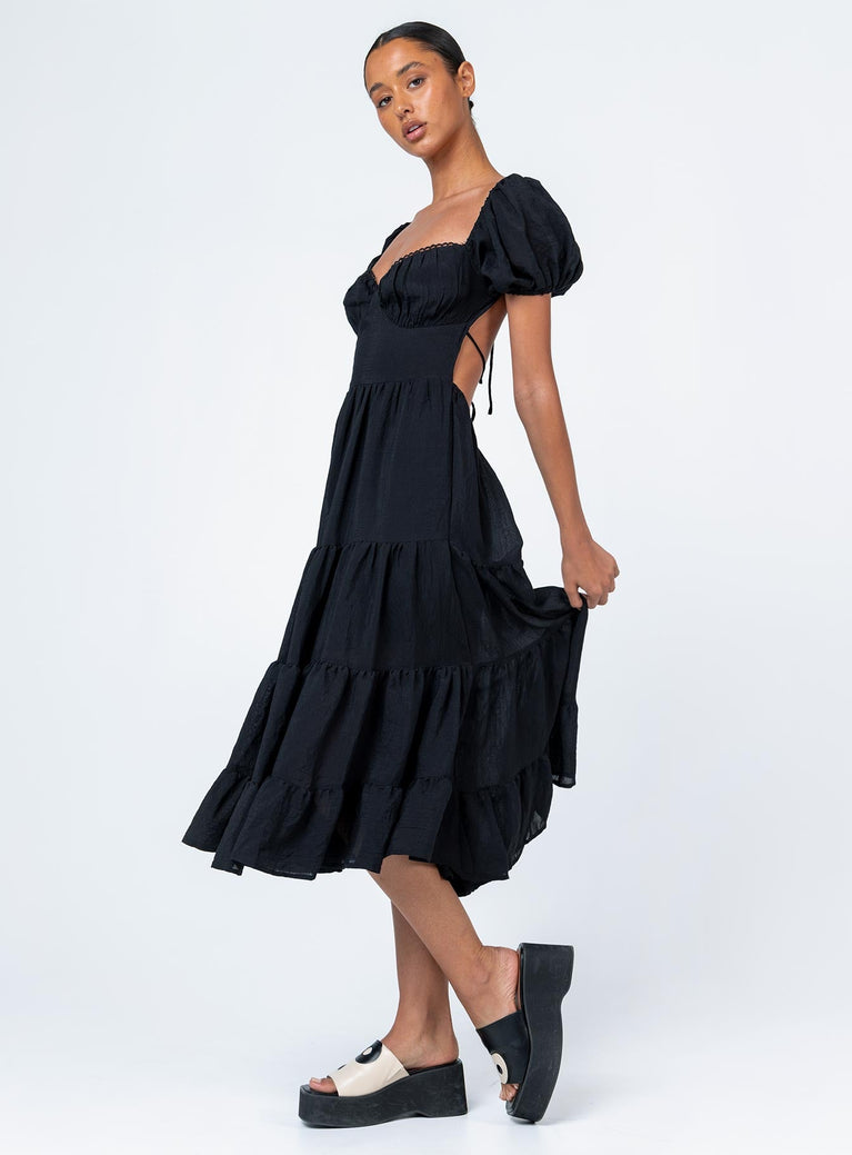 product Princess Polly High Neck  Danny Midi Dress Black