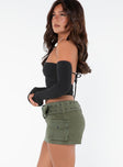 product Iconic Cargo Mini Skirt Khaki Petite Princess Polly  Mini Skirts 