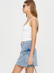 product Winthrop Denim Mini Skirt Mid Wash Princess Polly  Mini Skirts 