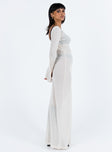 product Princess Polly High Neck  Sarelle Low Back Knit Maxi Dress Beige