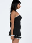 product Princess Polly Asymmetric Neckline Asymmetric Neckline Asymmetric Neckline  Samira Strapless Mini Dress Black