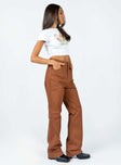 product Princess Polly Mid Rise  Carissa Wide Leg Denim Jeans Brown