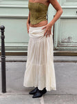 product Gilchrist Low Rise Maxi Skirt Ivory Low impact Princess Polly  Midi Skirts 