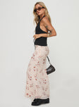   side view of model wearing Princess Polly Sunbliss Maxi Skirt Multi Maxi 