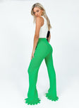 side view of model wearing Princess Polly Anderson Pants Green 