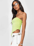 Carrow Strapless Top Green