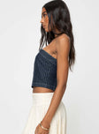 product Princess Polly Sleeveless Square Neck  Grier Strapless Denim Top Indigo