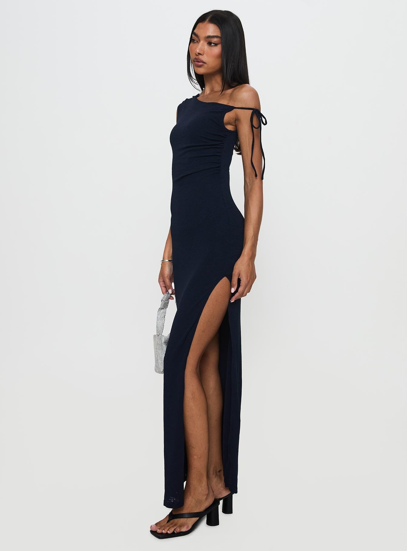 Collective Dress - Paislee Asymmetrical Maxi Dress Navy sixth image