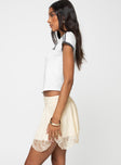 product Ballentine Mini Skirt Cream Princess Polly  Mini Skirts 