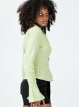 product Princess Polly Full Sleeves Square Neck  Nial Long Sleeve Top Green