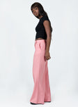 side view of model wearing Princess Polly Last Call Pants Pink 