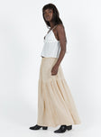 product Hold Me Close Maxi Skirt Beige Princess Polly  Mini Skirts 