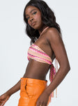 side view of model wearing Princess Polly Maldives Top Multi 