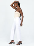 product Princess Polly High Waisted  Cece Hammer Wide Leg Jeans White