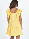 product Princess Polly Square Neck  Jayson Mini Dress Yellow