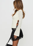 Getaway Car Lace Mini Skirt Black