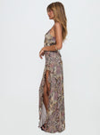 Sympathize Frill Maxi Split Dress Multi