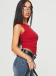 Karre Off The Shoulder Top Red