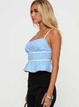 Daxon Top Blue / White