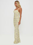 Gardens Of Babylon Lace Maxi Dress Lemon Floral