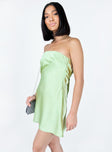 product Princess Polly Asymmetric Neckline  Jasmyn Mini Dress Green