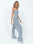 product Princess Polly Low Rise Pants  Miami Vice Pants Navy Pinstripe