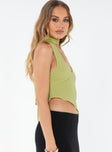 product Princess Polly Sleeveless Square Neck  Rendezvous Halter Top Lime