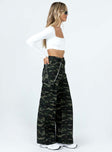 Front view of model wearing  front Princess Polly High Waisted Pants  Now You See Me Pants Camouflage