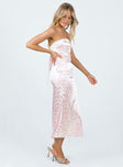 product Princess Polly Crew Neck Crew Neck  Barnsley Strapless Midi Dress Pink / Floral