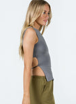 product Princess Polly Sleeveless High Neck  Uzo Top Grey