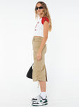 product Bellows Cargo Midi Skirt Beige Princess Polly  Midi Skirts 