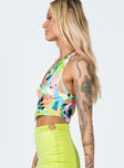 side view of model wearing Princess Polly Rialto Top Multi 