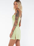 product Princess Polly Asymmetric Neckline  Irena Strapless Mini Dress Green Tall