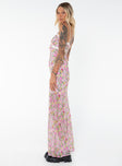 product Princess Polly Crew Neck  Emily Maxi Dress Pink Floral Tall