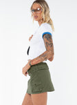 product Iconic Cargo Mini Skirt Khaki Tall Princess Polly  Mini Skirts 