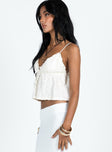 product Princess Polly Sleeveless Square Neck  Kellan Top Cream