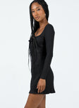 product Princess Polly High Neck  Normandy Long Sleeve Mini Dress Black